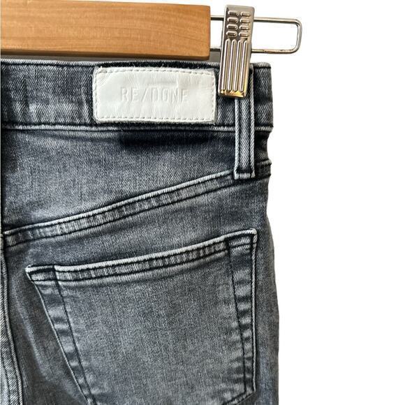 Re/Done 90s High-Rise Ankle Crop Jeans in silver fade Size 25 - Picture 9 of 16